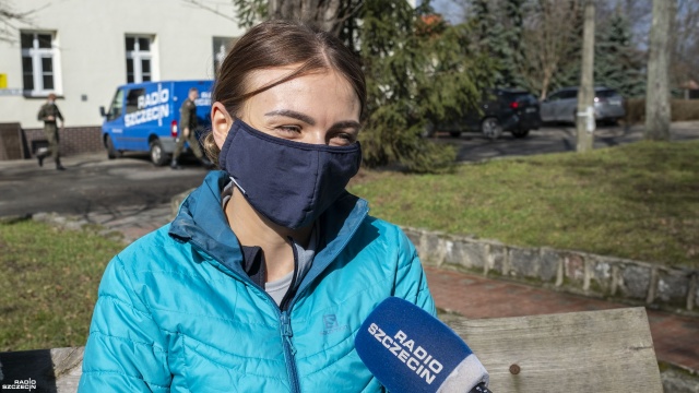 Wpływ na decyzję o wstąpieniu w szeregi "terytorialsów" miała najbliższa rodzina - dodaje Aleksandra Mazan. Fot. Wojciech Ochrymiuk [Radio Szczecin] Małżeństwo terytorialsów. Połączył ich sport [WIDEO]