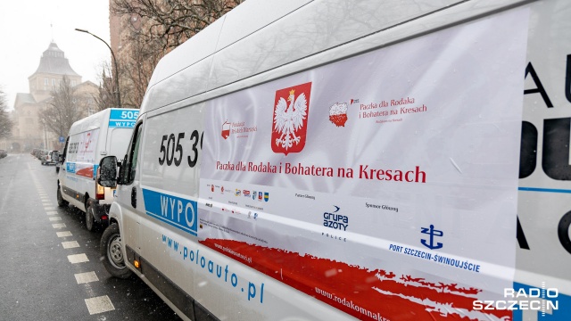 Fot. Robert Stachnik [Radio Szczecin] Paczka dla Rodaka i Bohatera. "Tam też są Polacy i trzeba im pomóc"[WIDEO, ZDJĘCIA]