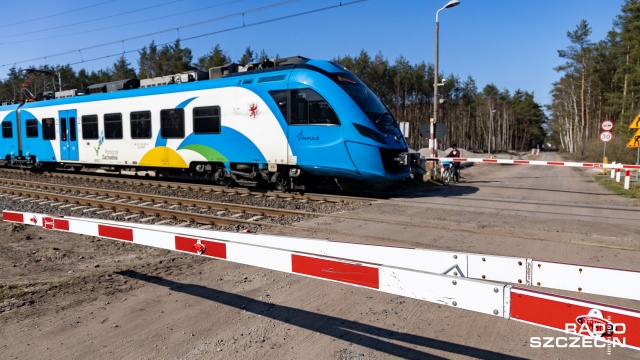 Fot. Robert Stachnik [Radio Szczecin] Przejazd w Reptowie zamknięty dla kierowców [ZDJĘCIA]