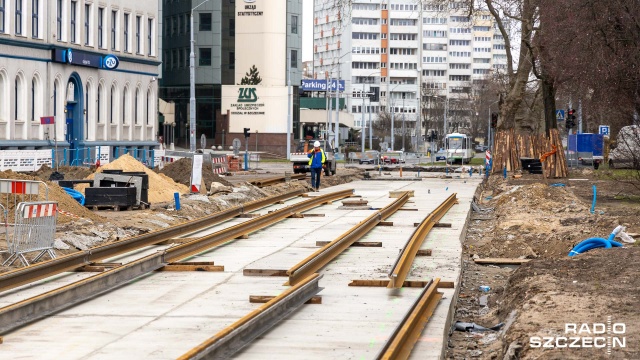 Fot. Robert Stachnik [Radio Szczecin] Kolejny etap torowej rewolucji w centrum. Sprawdź, co się zmieni [ZDJĘCIA]
