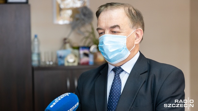 Marek Stankiewicz, prezes szpitala w Barlinku. Fot. Robert Stachnik [Radio Szczecin] Mieszkańcy Barlinka boją się likwidacji szpitala [WIDEO, ZDJĘCIA]