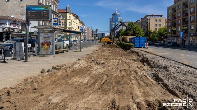Fot. Robert Stachnik [Radio Szczecin] Remont torowisk w centrum Szczecina. Zmiany dla kierowców [ZDJĘCIA]