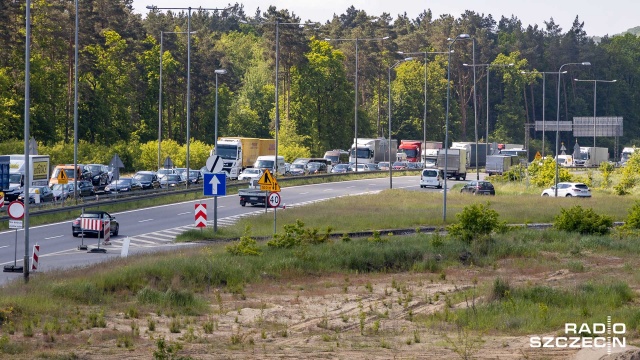 Fot. Robert Stachnik [Radio Szczecin] Przebudowa i korki na A6 do końca czerwca [WIDEO, ZDJĘCIA]