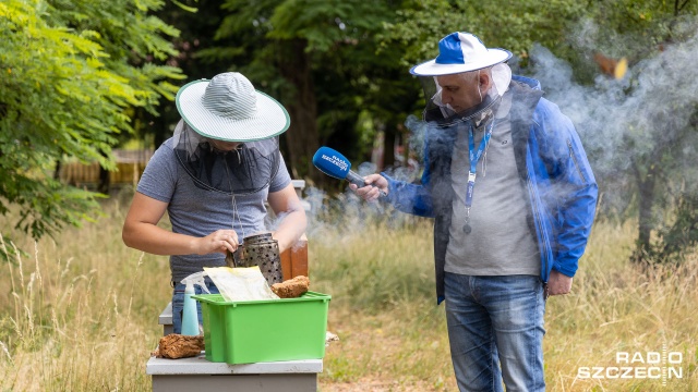 Fot. Robert Stachnik [Radio Szczecin] Najmłodszy pszczelarz regionu rozpoczyna miodobranie [WIDEO, ZDJĘCIA]