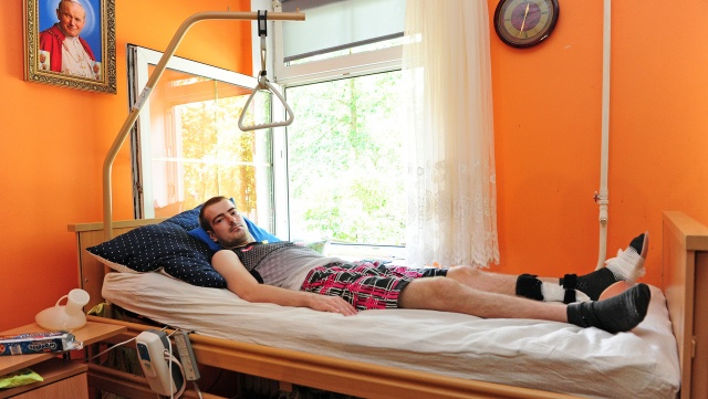 Przygnieciony wózkiem widłowym szuka pomocy Fot. Marcin Kokolus [Radio Szczecin] Częściowo sparaliżowany po wypadku 25-latek zbiera na rehabilitację [WIDEO, ZDJĘCIA]