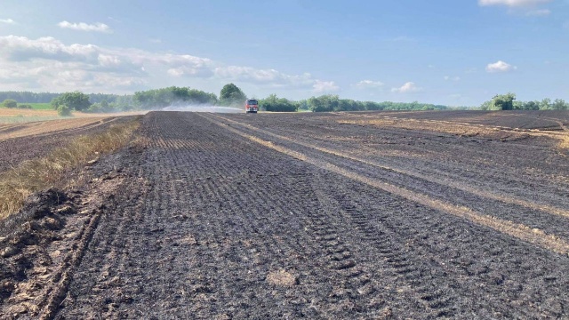 Fot. Słuchacz Pożar na boisku piłkarskim [ZDJĘCIA]