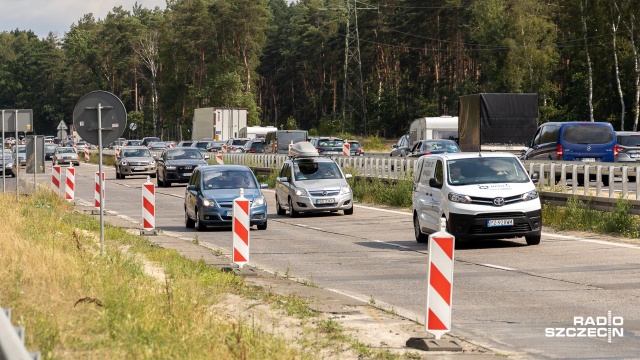 Fot. Robert Stachnik [Radio Szczecin] Jeśli weekend, to i utrudnienia na drogach [AKTUALIZACJE, ZDJĘCIA]