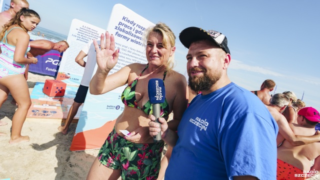Fot. Mateusz Papke [Radio Szczecin] "Poznaj moc bałtyckiego wiatru". Zabawa i edukacja na plaży w Międzyzdrojach [WIDEO, ZDJĘCIA]
