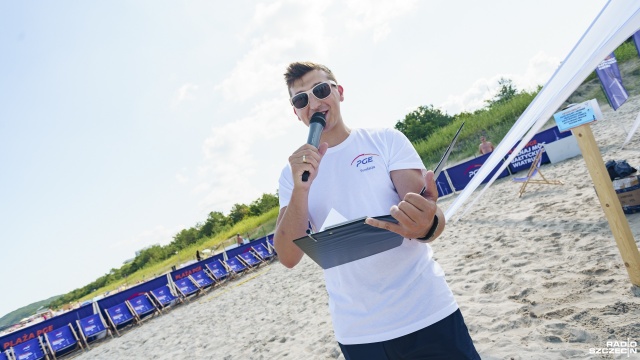 Fot. Mateusz Papke [Radio Szczecin] "Poznaj moc bałtyckiego wiatru". Zabawa i edukacja na plaży w Międzyzdrojach [WIDEO, ZDJĘCIA]