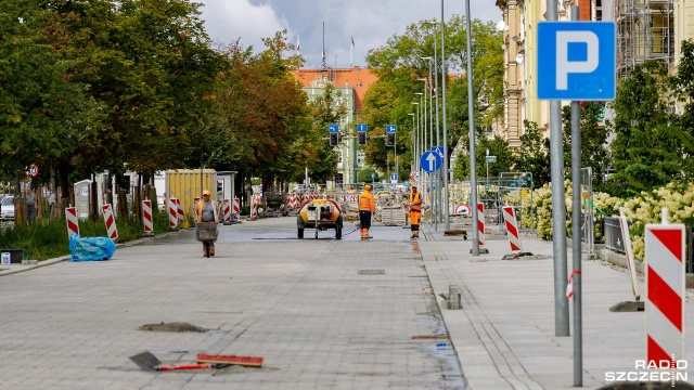 Fot. Robert Stachnik [Radio Szczecin] Zmiany w alei Jana Pawła II. Sprawdź, jak jechać [ZDJĘCIA]