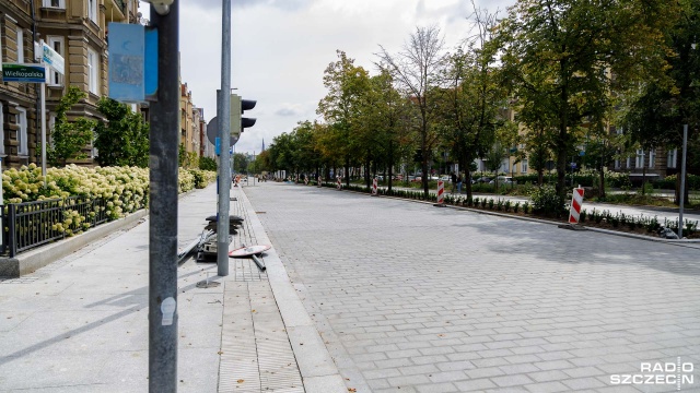 Fot. Robert Stachnik [Radio Szczecin] Zmiany w alei Jana Pawła II. Sprawdź, jak jechać [ZDJĘCIA]