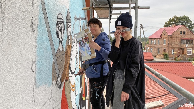Uroczyste odsłonięcie muralu odbędzie się 30 września w Cedyni. Fot. Marcin Kokolus [Radio Szczecin] Historyczny mural w Cedyni [ZDJĘCIA]