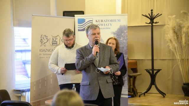 Książnicę Pomorską odwiedziło 100 uczniów z 14 szkół ponadpodstawowych z województwa zachodniopomorskiego. Fot. Kamila Kozioł [Radio Szczecin] Szczecińska młodzież interpretuje "Moralność pani Dulskiej" [WIDEO, ZDJĘCIA]