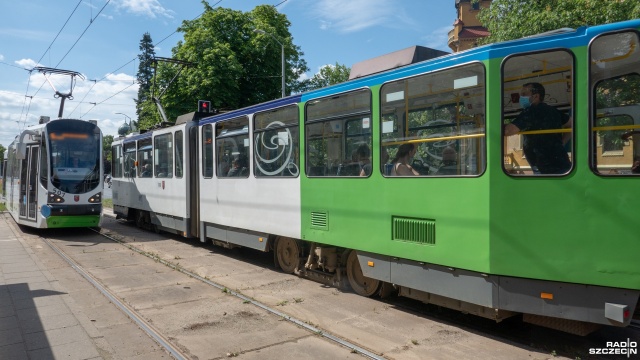 Awaria sieci trakcyjnej na ulicy Mickiewicza w Szczecinie. Tramwajowe 4, 5 i 7 kursowały do zajezdni Pogodno.