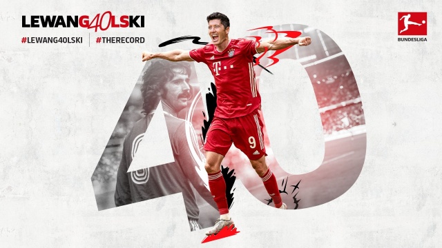Robert Lewandowski w zakończonym wyjazdowym meczu z SC Freiburg (2:2) zdobył bramkę z rzutu karnego i tym samym wyrównał rekord Gerda Muellera.