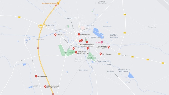 Ratujące życie urządzenia, które znajdują się w Goleniowie, można teraz znaleźć na mapach Google.