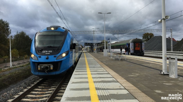 Na szlaku między Dąbiem a Stargardem, dokładnie w okolicach Reptowa, są pochylone drzewa na sieć trakcyjną.
