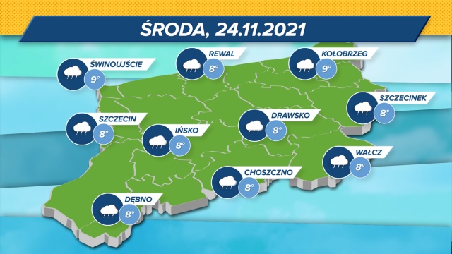 Deszcz w całym regionie i chłodno. W czwartek może wyjrzy słońce, ale temperatury niskie.