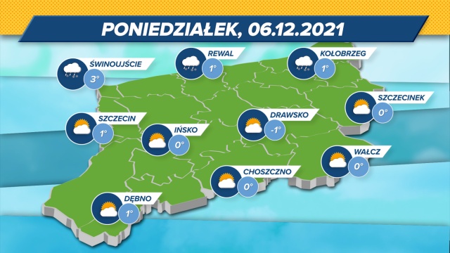 Temperatury w regionie wyniosą od -1 do 3 stopni Celsjusza.