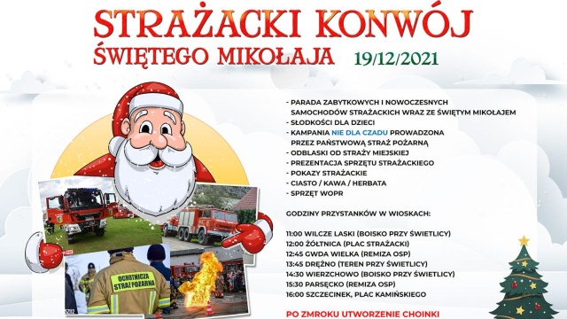 Po Szczecinku i okolicznych miejscowościach przejechał Strażacki Konwój Świętego Mikołaja.