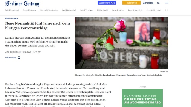 Niemcy: obchody rocznicy zamachu na berlińskim Breitscheidplatz