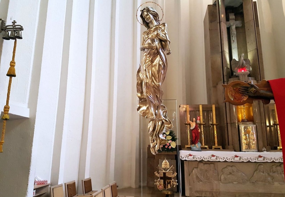 Figura stała już w kościele parafialnym pw. św. Rodziny w Szczecinie. Fot. Archiwum prywatne