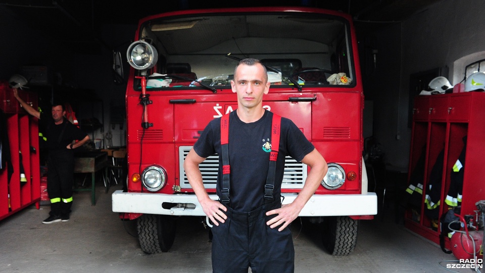 Strażak raper pisze piosenki o tematyce strażackiej Fot. Marcin Kokolus [Radio Szczecin]