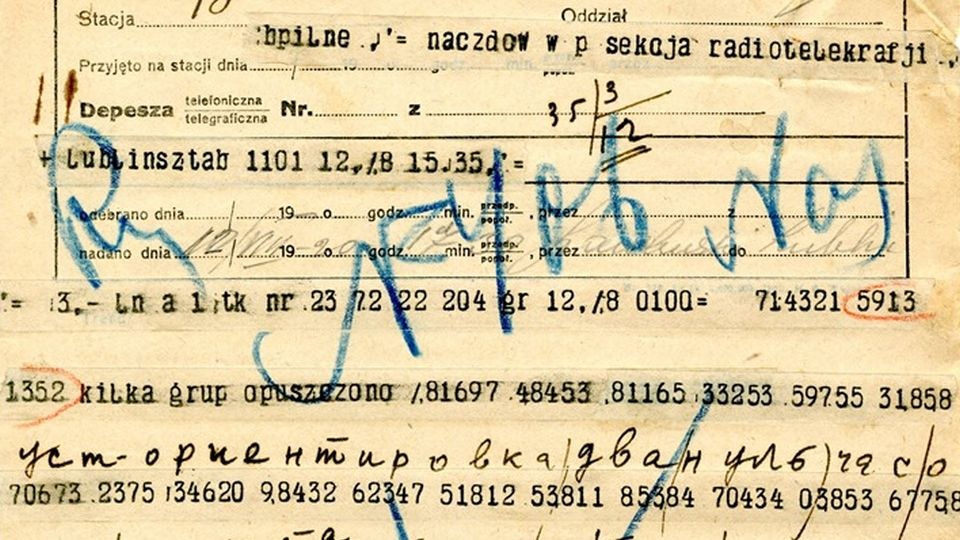 Szyfrogramy Armii Czerwonej przechwycone i odczytane przez kryptologów Oddziału II Sztabu Generalnego Wojska Polskiego w sierpniu 1920. źródło: https://pl.wikipedia.org/wiki/Jan_Kowalewski
