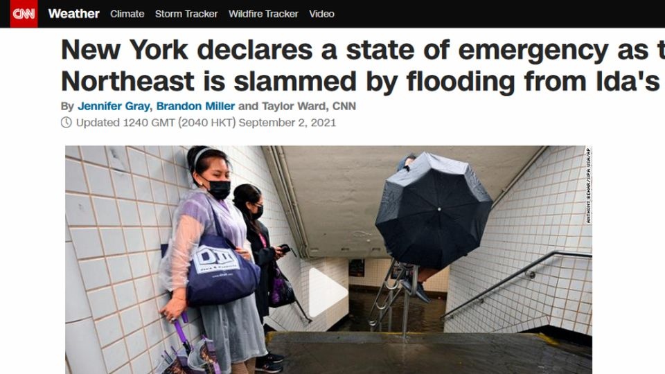 W Nowym Jorku ciągle zamkniętych jest wiele stacji metra, które zostały zalane. https://edition.cnn.com/2021/09/01/weather/ida-flooding-tornado-forecast/index.html