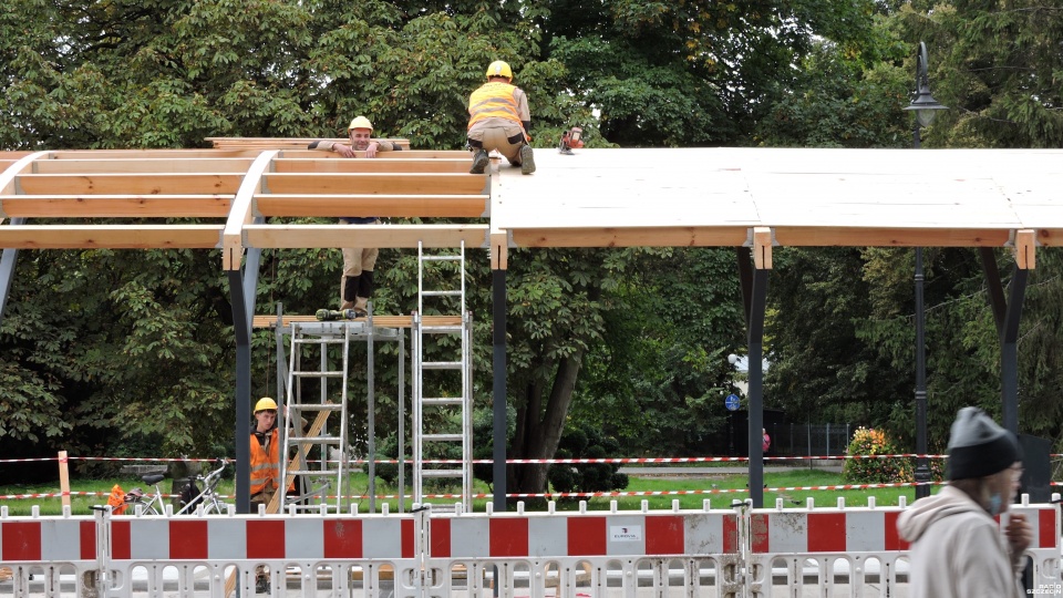Na miejscu powstały poidła dla zwierząt, jest dostęp do bieżącej wody i odbiór ścieków, który umożliwi powożącym zachowanie czystości. Fot. Joanna Maraszek [Radio Szczecin]