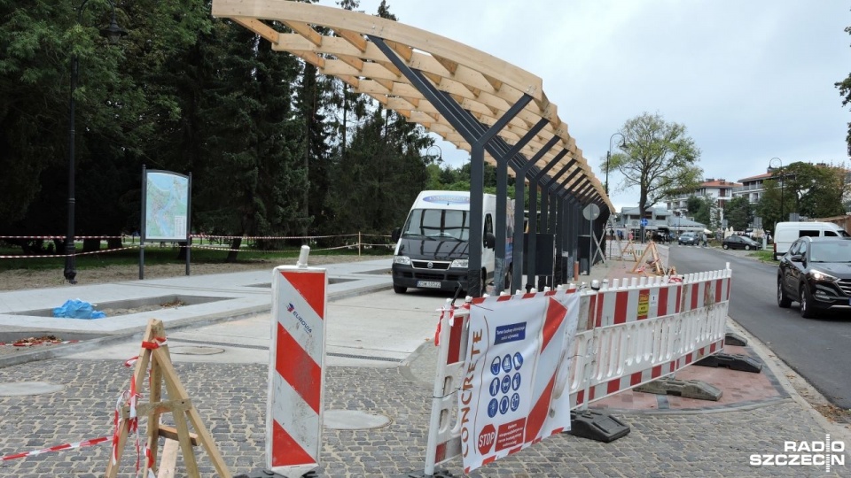 Na miejscu powstały poidła dla zwierząt, jest dostęp do bieżącej wody i odbiór ścieków, który umożliwi powożącym zachowanie czystości. Fot. Joanna Maraszek [Radio Szczecin]