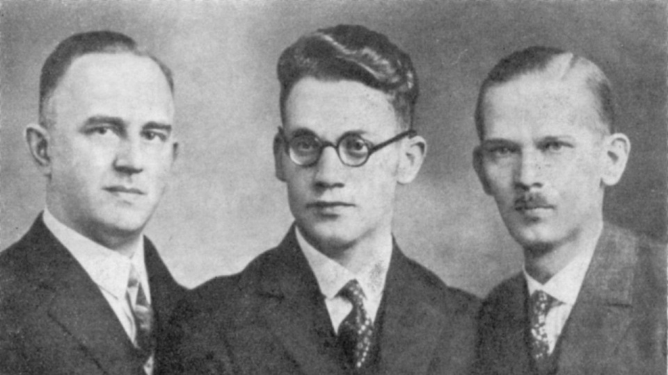 Przywódcy Związku Polaków w Niemczech, od lewej: Stefan Szczepaniak, Jan Kaczmarek i Józef Michałek. źródło: https://pl.wikipedia.org/wiki/Zwi%C4%85zek_Polak%C3%B3w_w_Niemczech