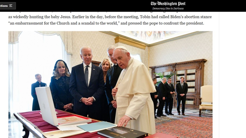Każdy krok Joe Bidena bardzo uważnie śledzą i komentują amerykańskie media. źródło: https://www.washingtonpost.com