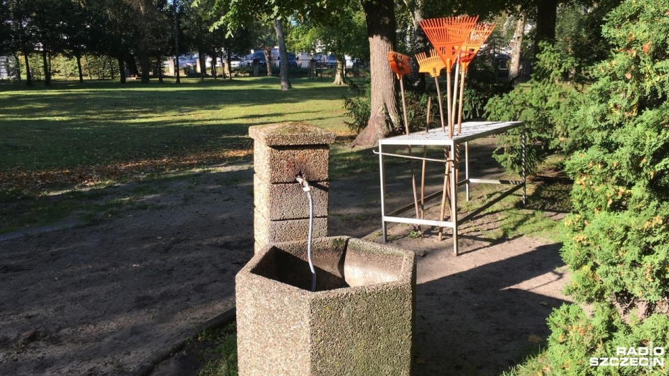 Pojemniki z przyborami są dostępne dla każdego. Mieszkańcy chętnie z nich korzystają. Fot. Joanna Maraszek [Radio Szczecin]