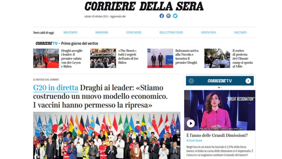 Przybyli również sekretarz generalny ONZ, Antonio Guterres i szefowa Komisji Europejskiej, Ursula von der Leyen. źródło: https://www.corriere.it/