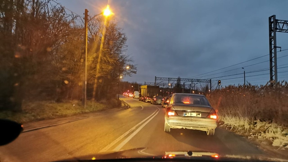 Trasa między Policami a Szczecinem jest całkowicie zablokowana. źródło: Facebook Grupa Suszą! Szczecin