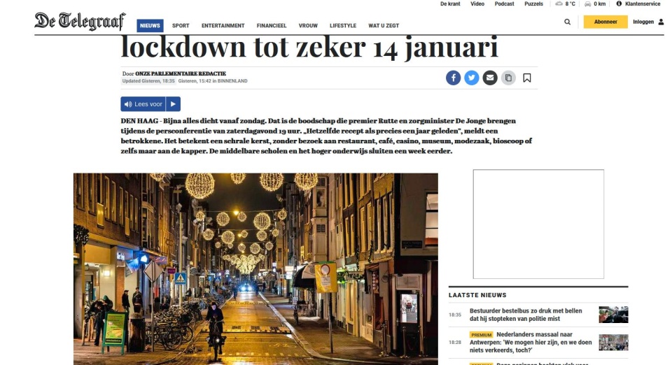 Nieczynne są wszystkie sklepy - poza niezbędnymi do codziennego funkcjonowania, a także restauracje, bary, kina, muzea, teatry, salony fryzjerskie i kosmetyczne czy siłownie. źródło: https://www.telegraaf.nl/