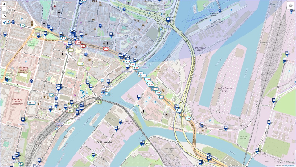 Obecnie tramwaje jadące z Prawobrzeża na Lewobrzeże Szczecina mają średnio pół godziny opóźnienia. Fot. Mapa ZDiTM