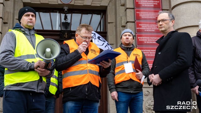Fot. Robert Stachnik [Radio Szczecin] Protest rolników w Szczecinie i w regionie [WIDEO, ZDJĘCIA]