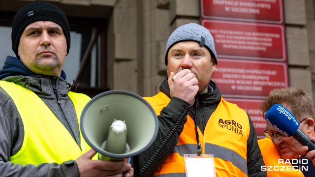 Fot. Robert Stachnik [Radio Szczecin] Protest rolników w Szczecinie i w regionie [WIDEO, ZDJĘCIA]