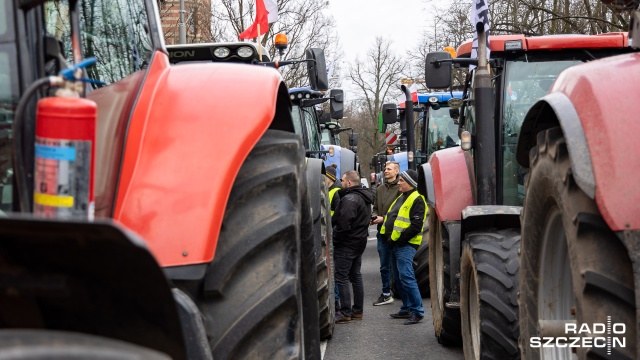 Fot. Robert Stachnik [Radio Szczecin] Protest rolników w Szczecinie i w regionie [WIDEO, ZDJĘCIA]