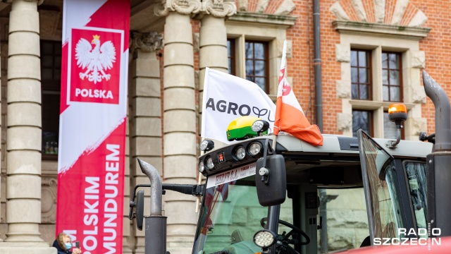 Fot. Robert Stachnik [Radio Szczecin] Protest rolników w Szczecinie i w regionie [WIDEO, ZDJĘCIA]