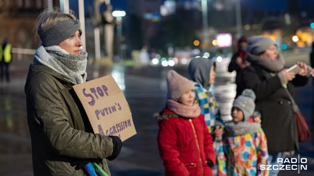 Fot. Robert Stachnik [Radio Szczecin] "Za wolność naszą i waszą" - Szczecin dla Ukrainy