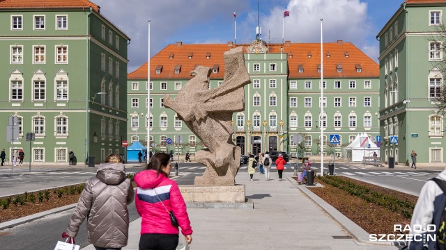 Fot. Robert Stachnik [Radio Szczecin] Artystyczna akcja wsparcia Ukrainy [ZDJĘCIA]