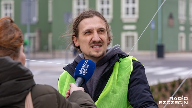 Fot. Robert Stachnik [Radio Szczecin] Artystyczna akcja wsparcia Ukrainy [ZDJĘCIA]