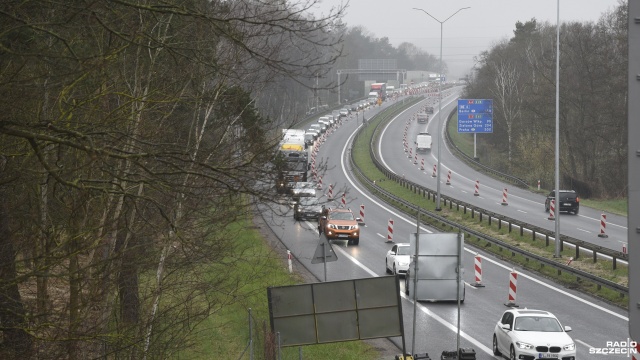 Fot. Kamila Kozioł [Radio Szczecin] Ogromny korek na A6 [WIDEO, ZDJĘCIA]