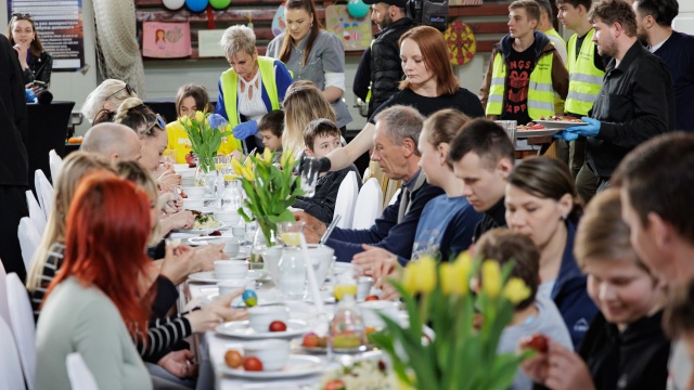 Fot. Robert Stachnik [Radio Szczecin] Spotkanie Wielkanocne dla uchodźców z Ukrainy [WIDEO, ZDJĘCIA]