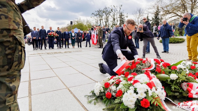 Fot. Robert Stachnik [Radio Szczecin] O wartościach na Jasnych Błoniach. 3 Maja w Szczecinie [ZDJĘCIA]