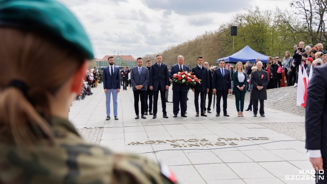 Fot. Robert Stachnik [Radio Szczecin] O wartościach na Jasnych Błoniach. 3 Maja w Szczecinie [ZDJĘCIA]