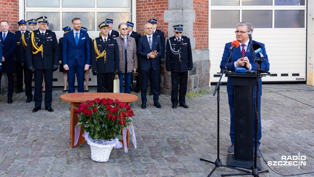 Fot. Robert Stachnik [Radio Szczecin] Uroczyste powitanie świeżo upieczonego generała PSP [WIDEO, ZDJĘCIA]